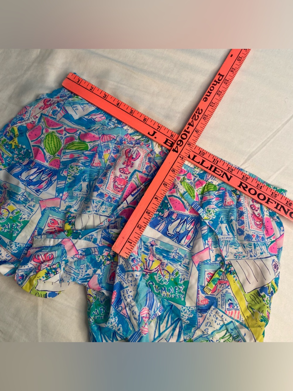 Lilly Pulitzer Colorful Print Pool Shorts Size M Resort Beach Cover Up - Picture 7 of 9